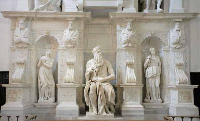 Grabmal des Julius II in San Pietro in Vincoli von Michelangelo Buonarotti