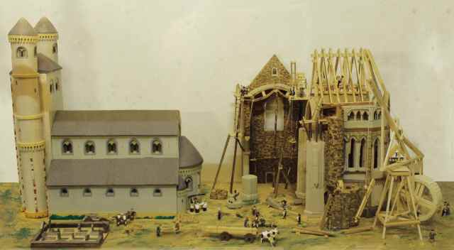 Modell-Bau der Kirche im 13. Jh.
