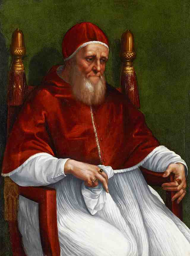 Papsst Julius II. (1503-1513), gemalt von Raffael (1511/12)